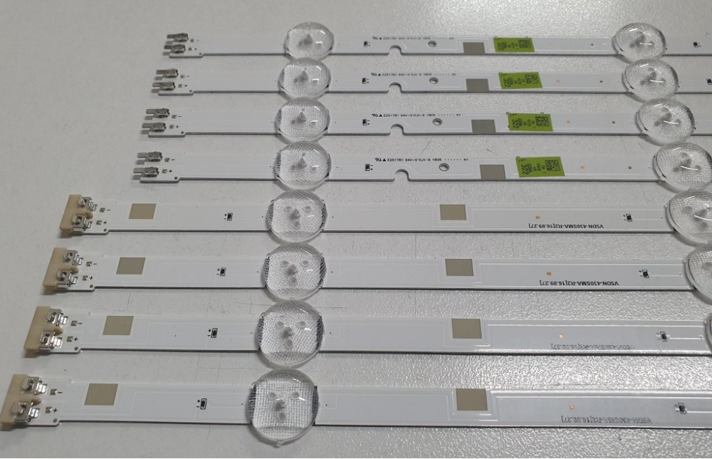 8-Pack LED Backlight Strip Kit For Samsung/LG TVs – Fits UN43J5200, UA43J51SW, V5DN-430SMA-R1 & More