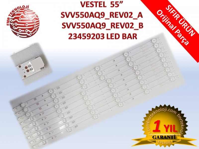 Orjinal VESTEL 55inch SVV550AQ9_REV02_A SVV550AQ9_REV02_B V23459203 LED BAR Orjinal VESTEL 55inch SVV550AQ9_REV02_A SVV550AQ9_REV02_B V23459203 LED BAR